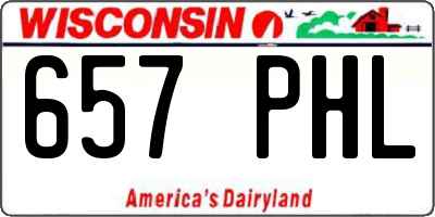 WI license plate 657PHL