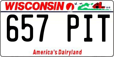 WI license plate 657PIT