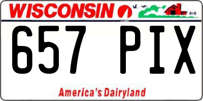 WI license plate 657PIX