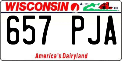 WI license plate 657PJA