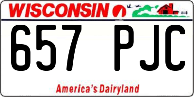 WI license plate 657PJC