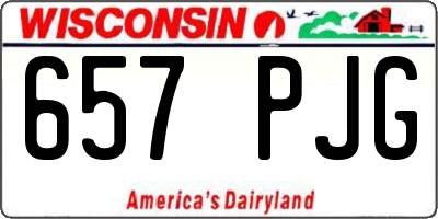 WI license plate 657PJG