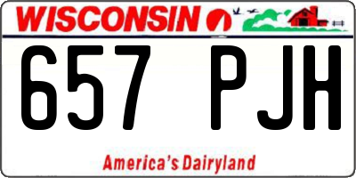 WI license plate 657PJH