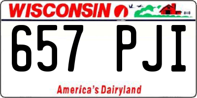 WI license plate 657PJI