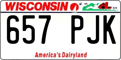 WI license plate 657PJK