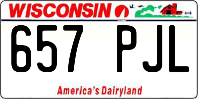 WI license plate 657PJL