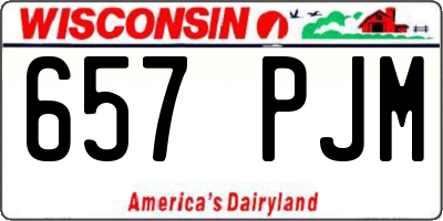 WI license plate 657PJM