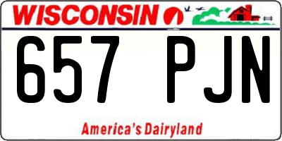 WI license plate 657PJN