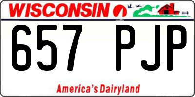 WI license plate 657PJP