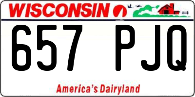 WI license plate 657PJQ
