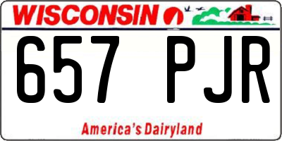 WI license plate 657PJR