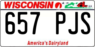 WI license plate 657PJS