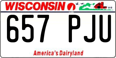 WI license plate 657PJU