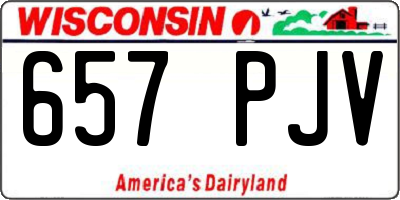 WI license plate 657PJV