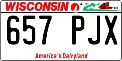WI license plate 657PJX