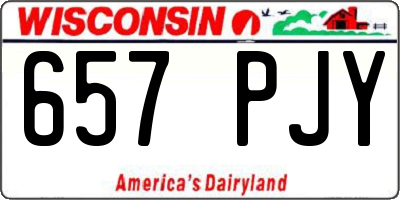 WI license plate 657PJY
