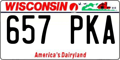 WI license plate 657PKA