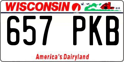 WI license plate 657PKB