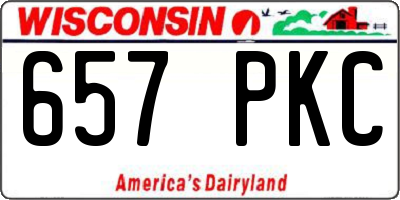 WI license plate 657PKC