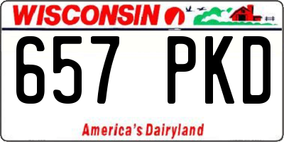 WI license plate 657PKD