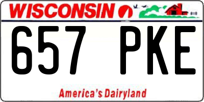 WI license plate 657PKE