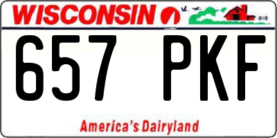 WI license plate 657PKF