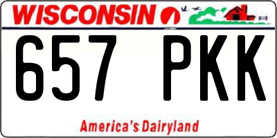 WI license plate 657PKK