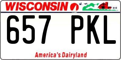 WI license plate 657PKL