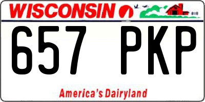 WI license plate 657PKP