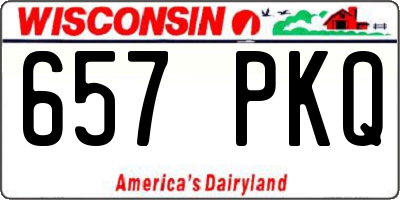 WI license plate 657PKQ