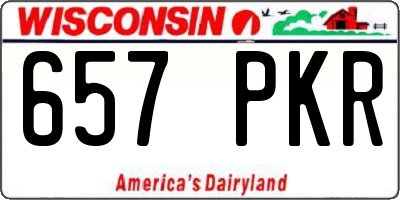 WI license plate 657PKR