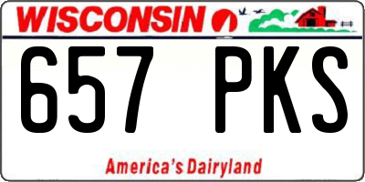 WI license plate 657PKS