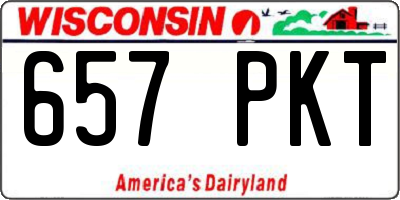 WI license plate 657PKT