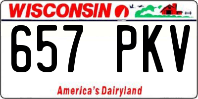 WI license plate 657PKV