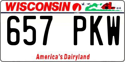 WI license plate 657PKW
