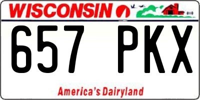 WI license plate 657PKX