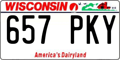 WI license plate 657PKY