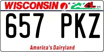 WI license plate 657PKZ