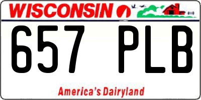 WI license plate 657PLB