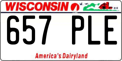 WI license plate 657PLE