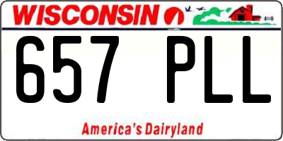 WI license plate 657PLL