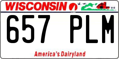 WI license plate 657PLM