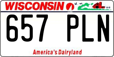 WI license plate 657PLN