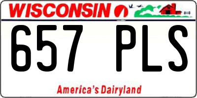 WI license plate 657PLS