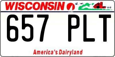 WI license plate 657PLT
