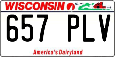 WI license plate 657PLV