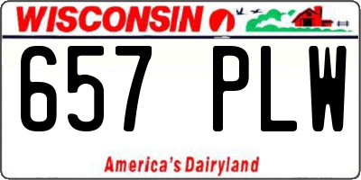 WI license plate 657PLW