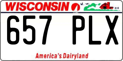 WI license plate 657PLX