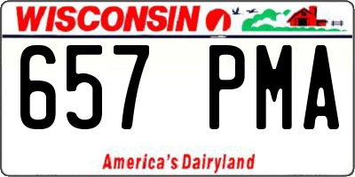 WI license plate 657PMA