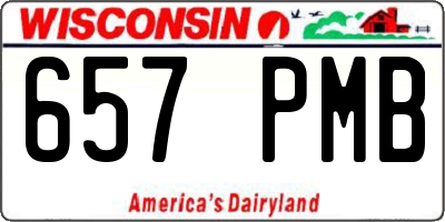 WI license plate 657PMB